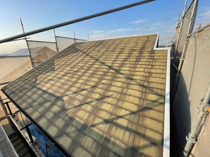 屋根 ケラバ鈑金 塗装